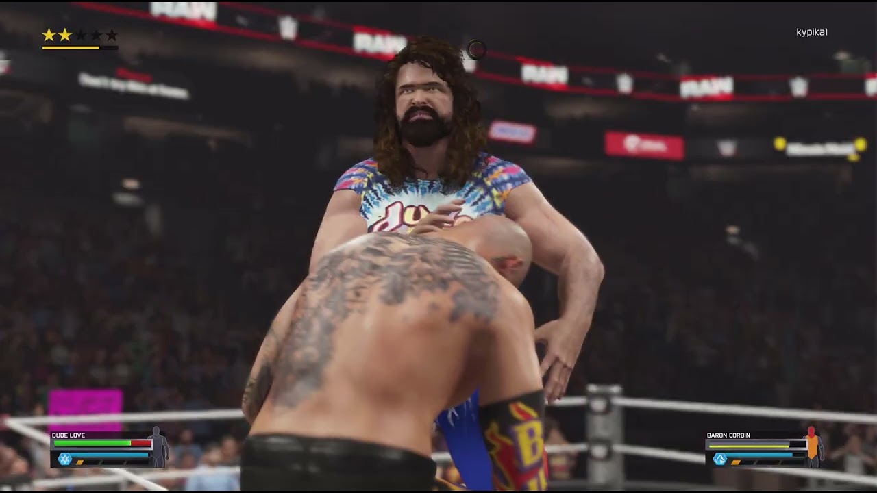 WWE 2K25 dude love vs baron corbin casketmatch