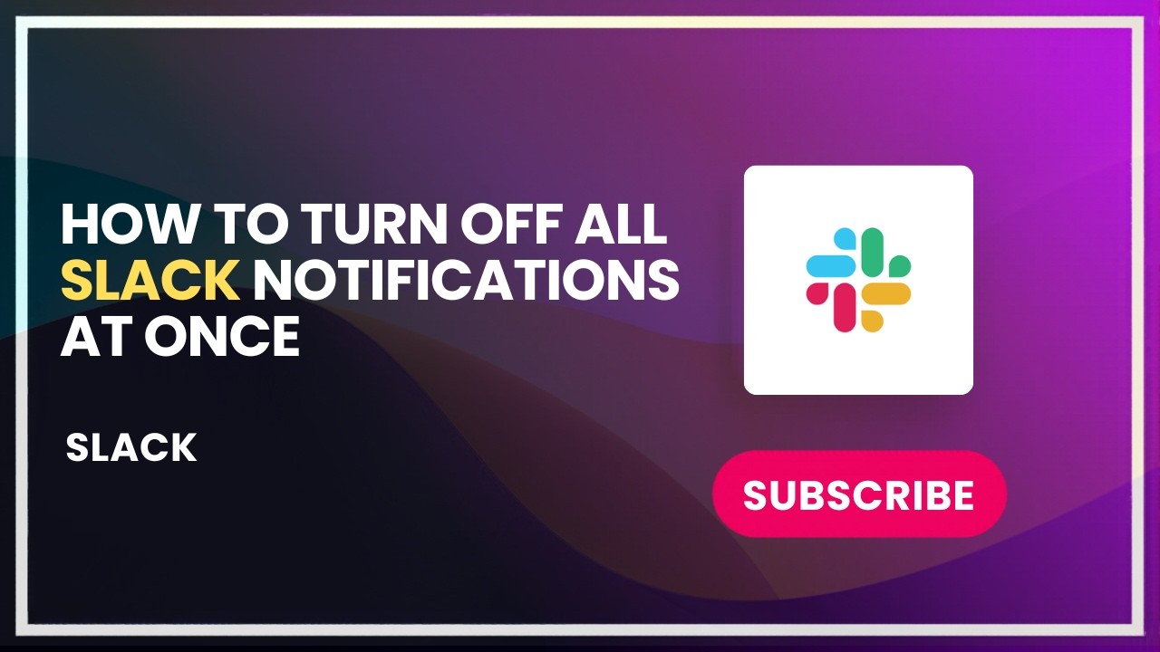 How to turn off all slack notifications at once