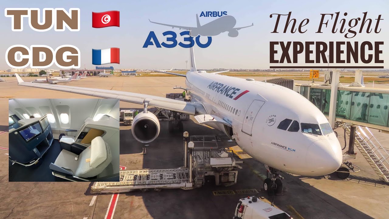 The Flight Experience | COVID19 Trip | Tunis ✈️Paris | Air France | Airbus A330 New Cabin | Business