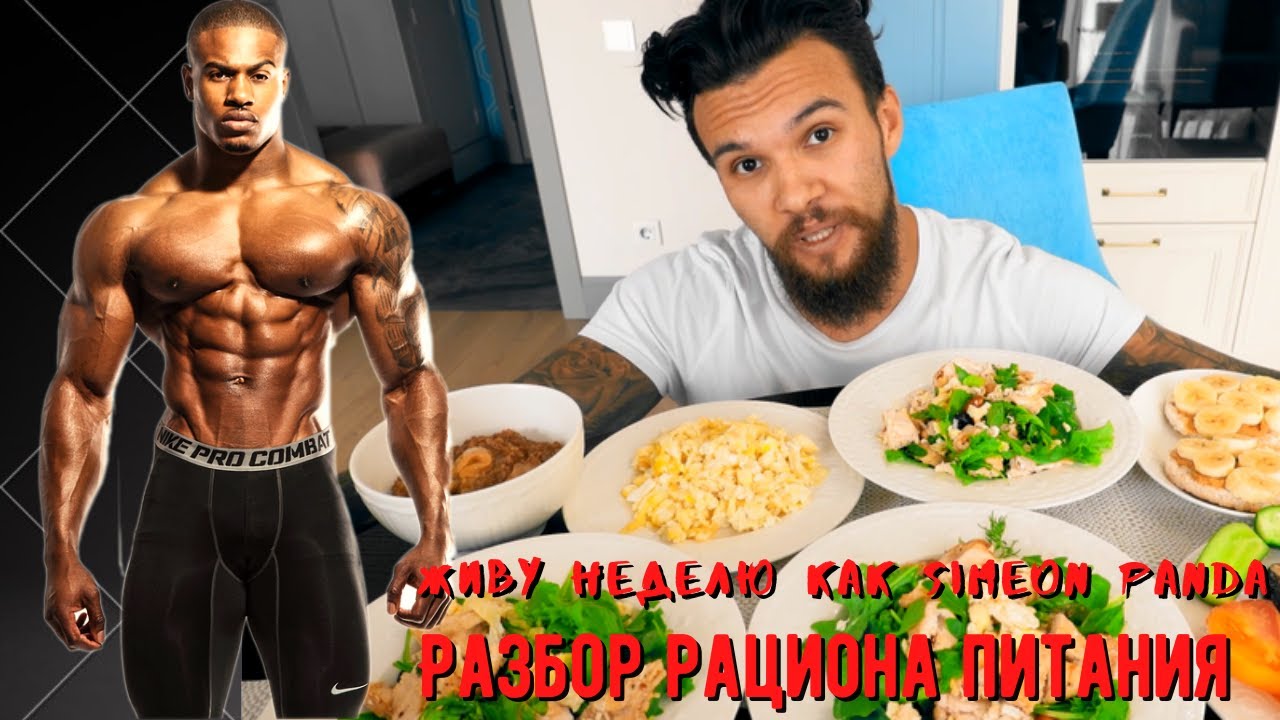 Тренируюсь и питаюсь, как Simeon Panda 1 неделю. Полный разбор питания. Бешеный рацион.