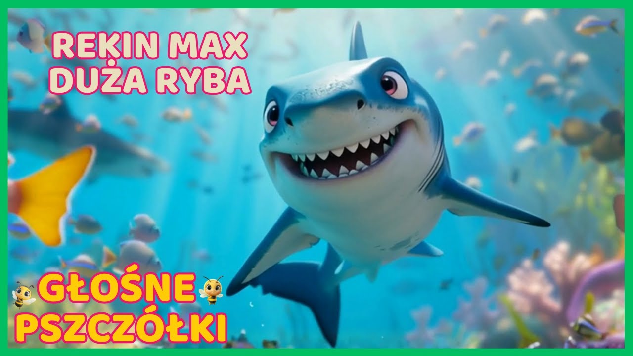 Rekin Max Duża Ryba | Piosenki dla Dzieci - Głośne Pszcz&oacute;łki 🦈