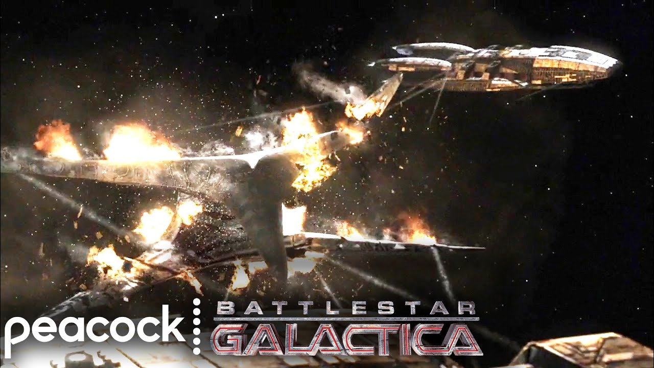 Battlestar Galactica | Pegasus and Galactica Destroy The Resurrection Ship