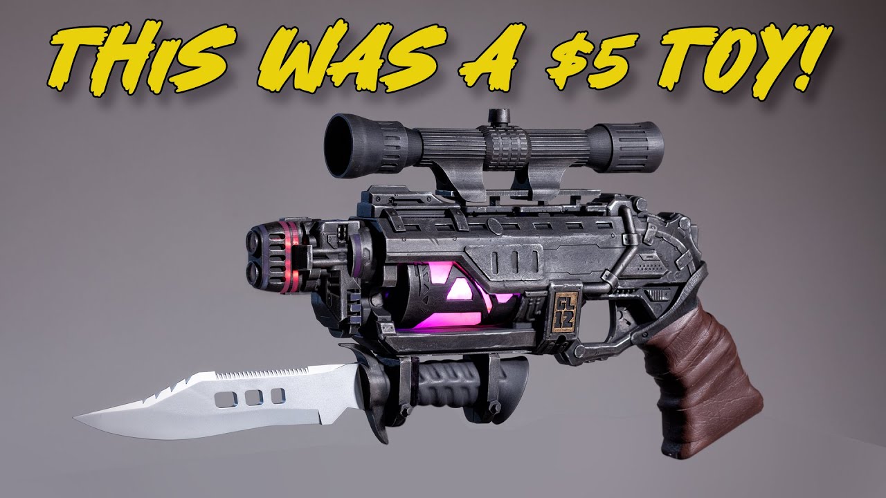 I Created A Sci-Fi Plasma Blaster From A $5 Toy And Filled It With LED Lights. #nerfgun