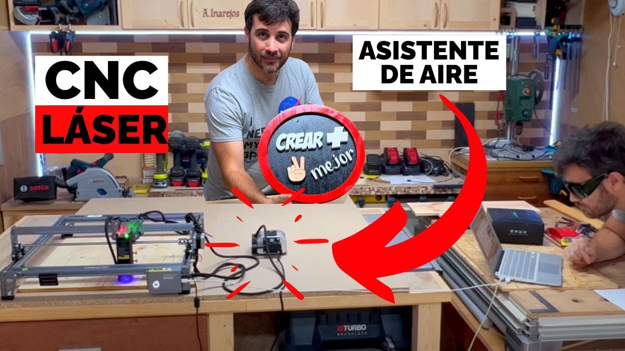 💥 CORTE Y GRABADO con la CNC l&aacute;ser: Creality CR Falcon Laser 10W