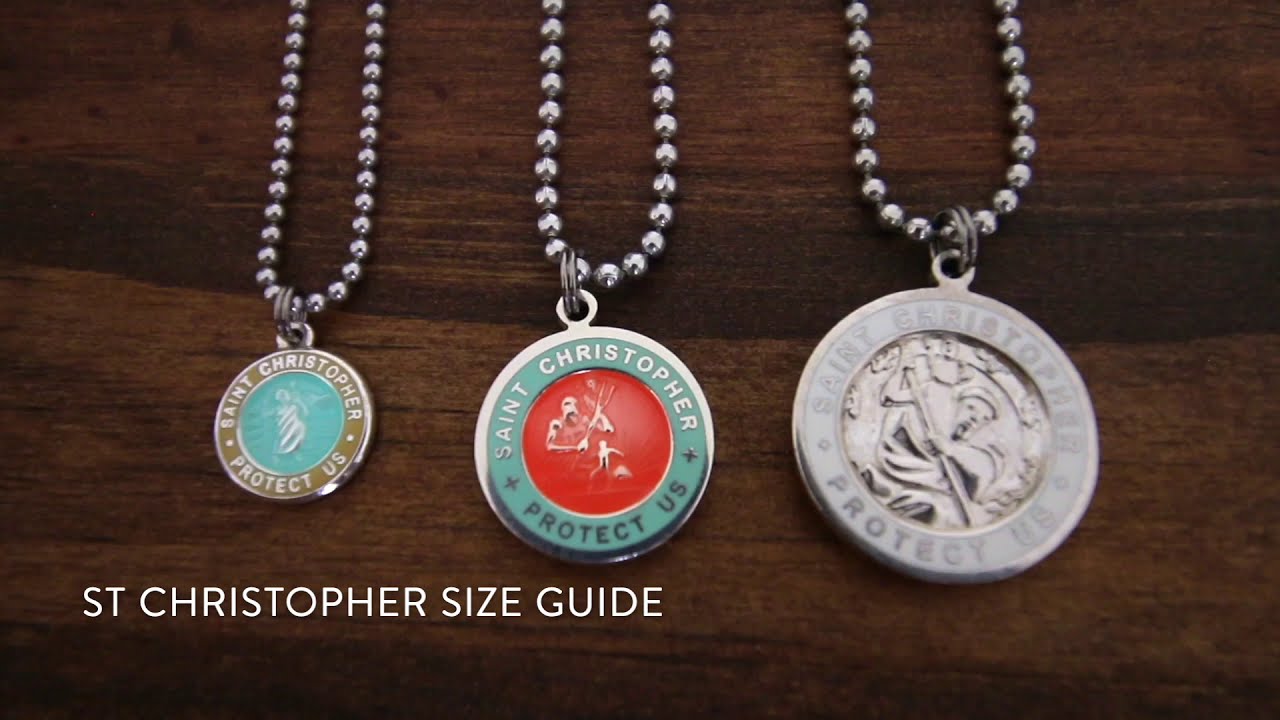 St Christopher Necklace Size Guide