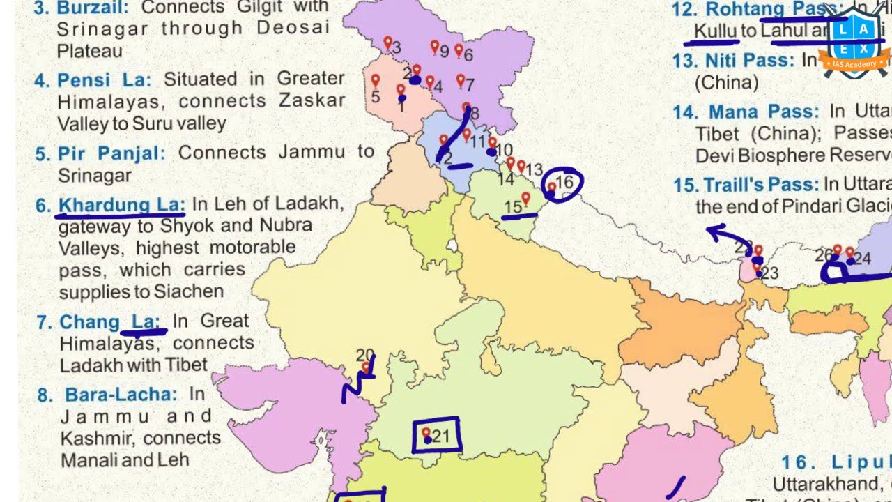 Important Mountain Passes In India || Project Setu || Mana Laexcellence