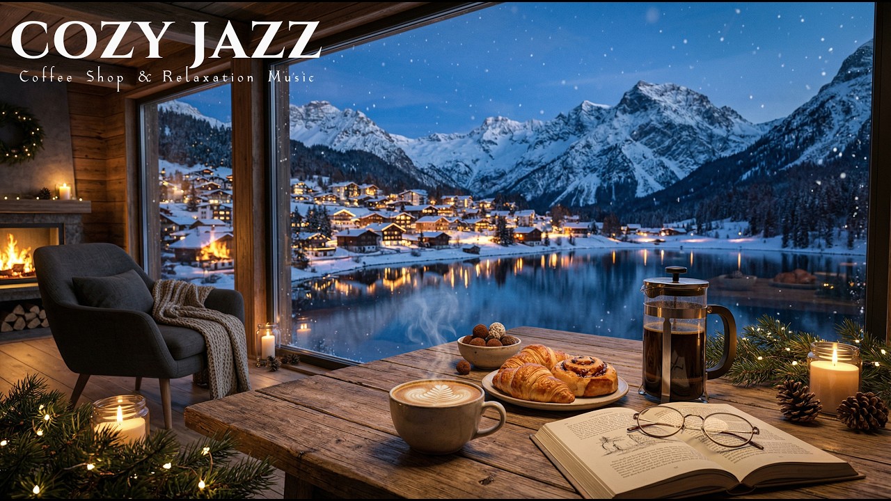Cozy Winter Cafe Space ~ Relaxing Jazz Background Music for Deep Study & Focus