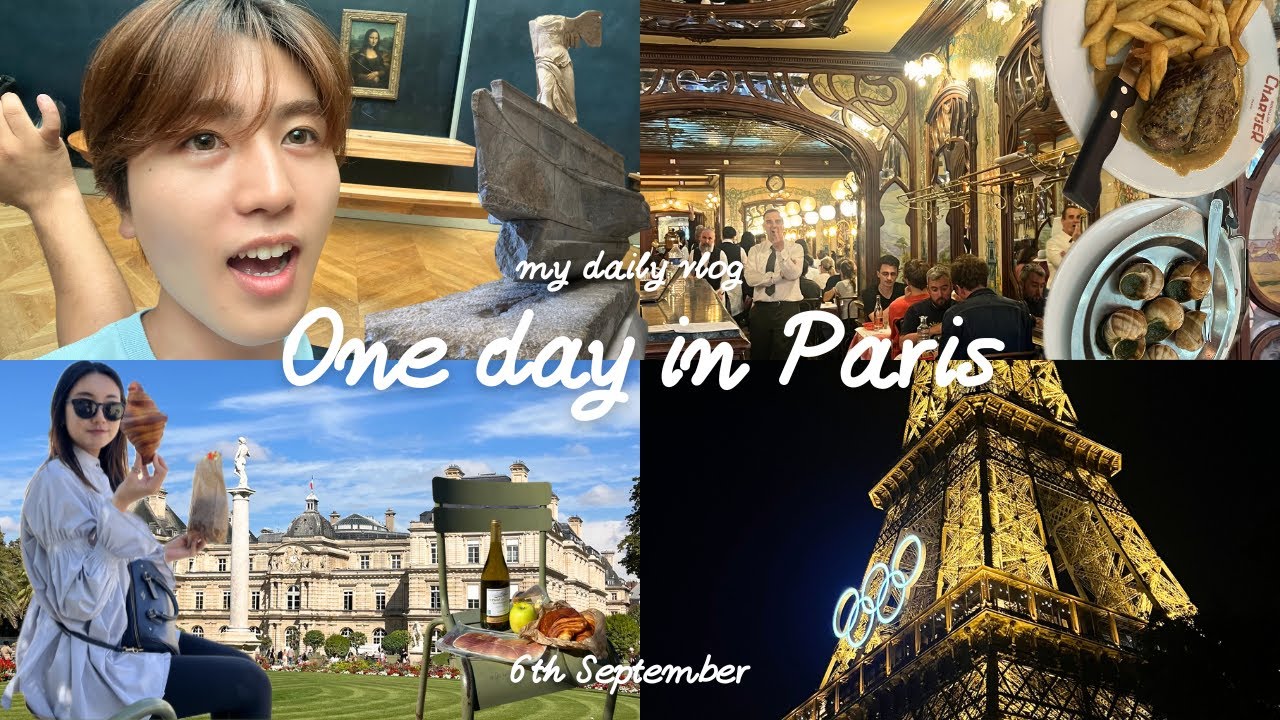 パリでの1日vlog🇫🇷 | 旅するﾘｮｳﾁｬﾝと行くピクニックとルーヴル美術館🥐🖼️✨