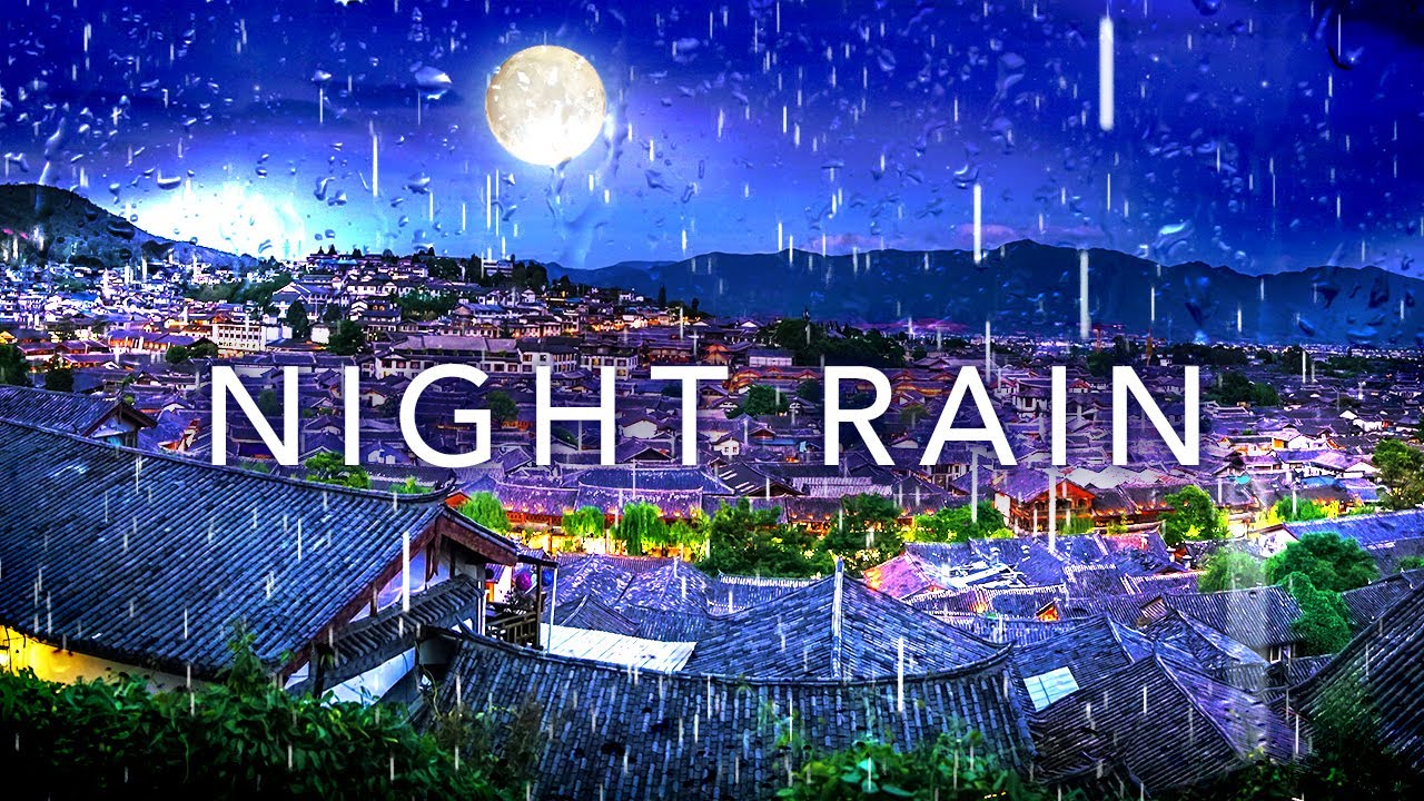Relaxing Rain and Thunder Sounds, Night Rain 12 Hours Rainfall with Gentle Thunder for Sleep