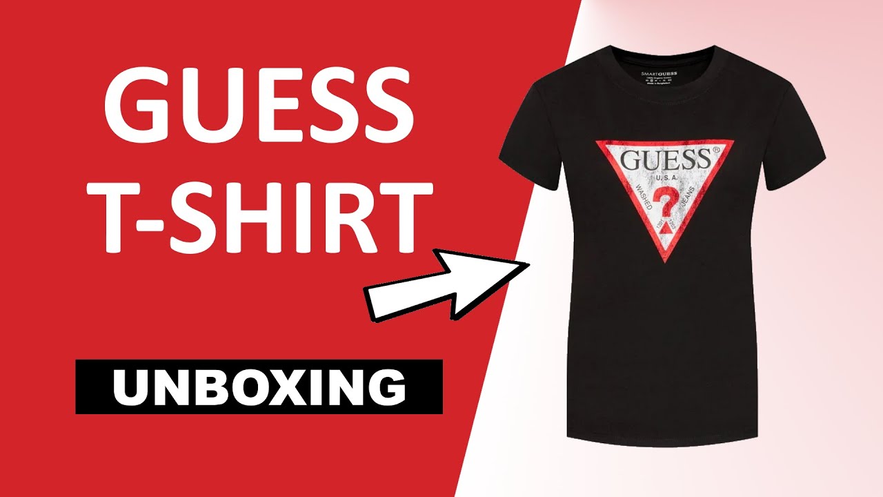 Guess Tshirt W93I0R R9I60 Black Regular Fit Unboxing 4K