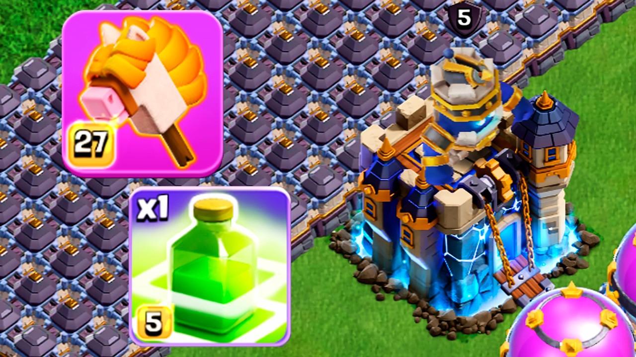 СЛОМАЛ НОВОЕ СНАРЯЖЕНИЕ ! ЛУЧШИЕ СВЯЗКИ С ЛОШАДКОЙ НА ПАЛКЕ ! CLASH OF CLANS