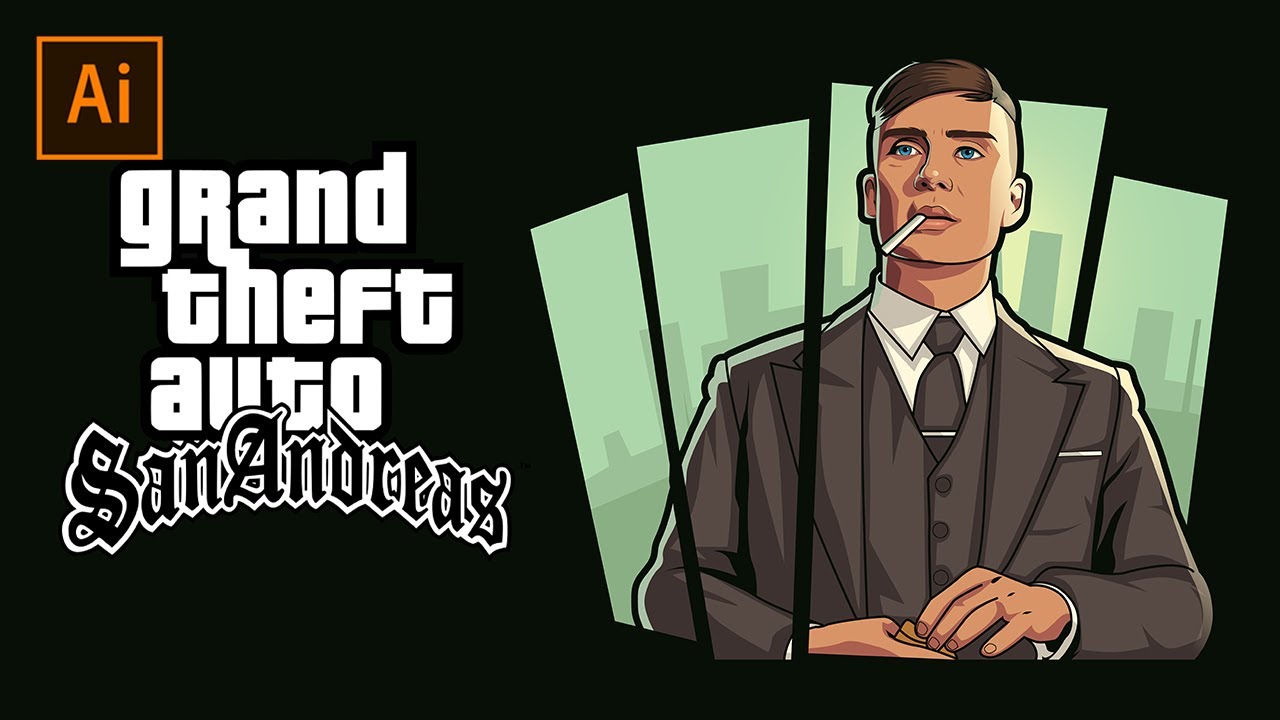 TUTORIAL HOW TO MAKE CARTOON GTA STYLE - done with adobe illustrator CC
