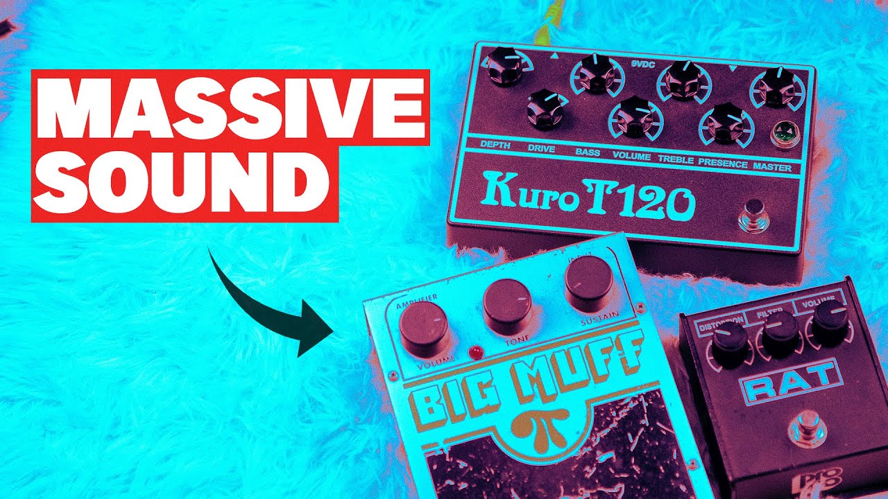 Kuro T120 preamp with ProCo Rat and Electro Harmonix Big Muff