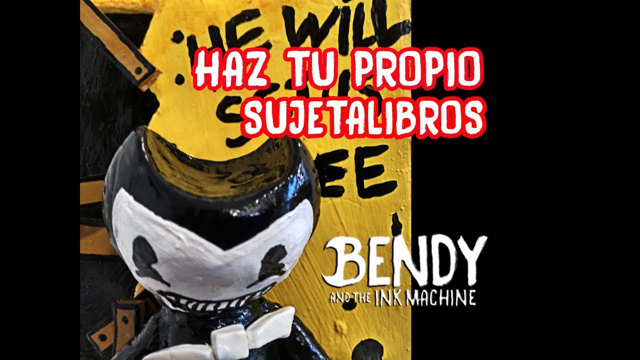 Cómo hacer un sujetalibros - Bendy and the Ink Machine - porcelana fría (polymer clay)