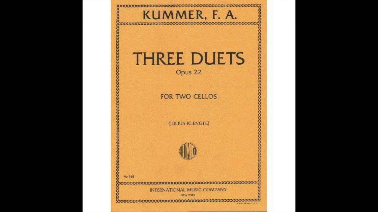 Kummer Cello Duet Op 22 No 1 C major 2nd Movement