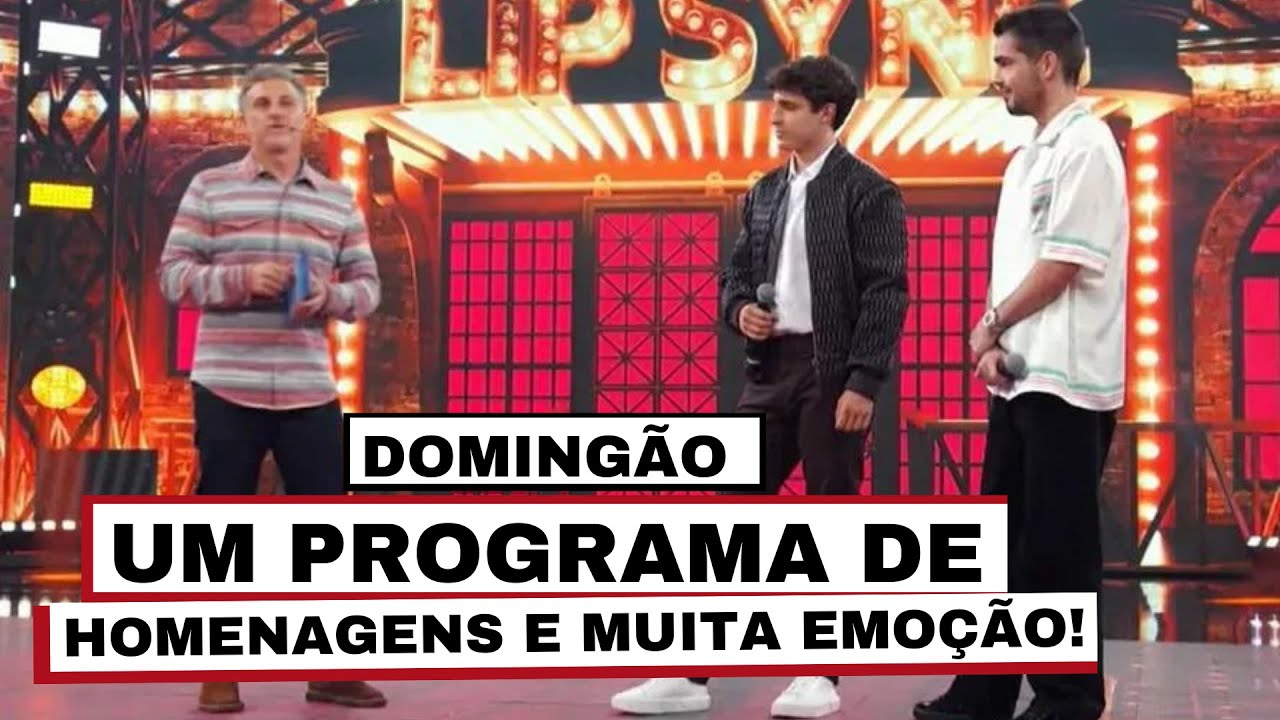 DOMINGÃO COM JOÃO SILVA E JOÃO LIBERATO, FILHOS DE FAUSTÃO E GUGU É REPLETO DE HOMENAGENS E EMOÇÕES