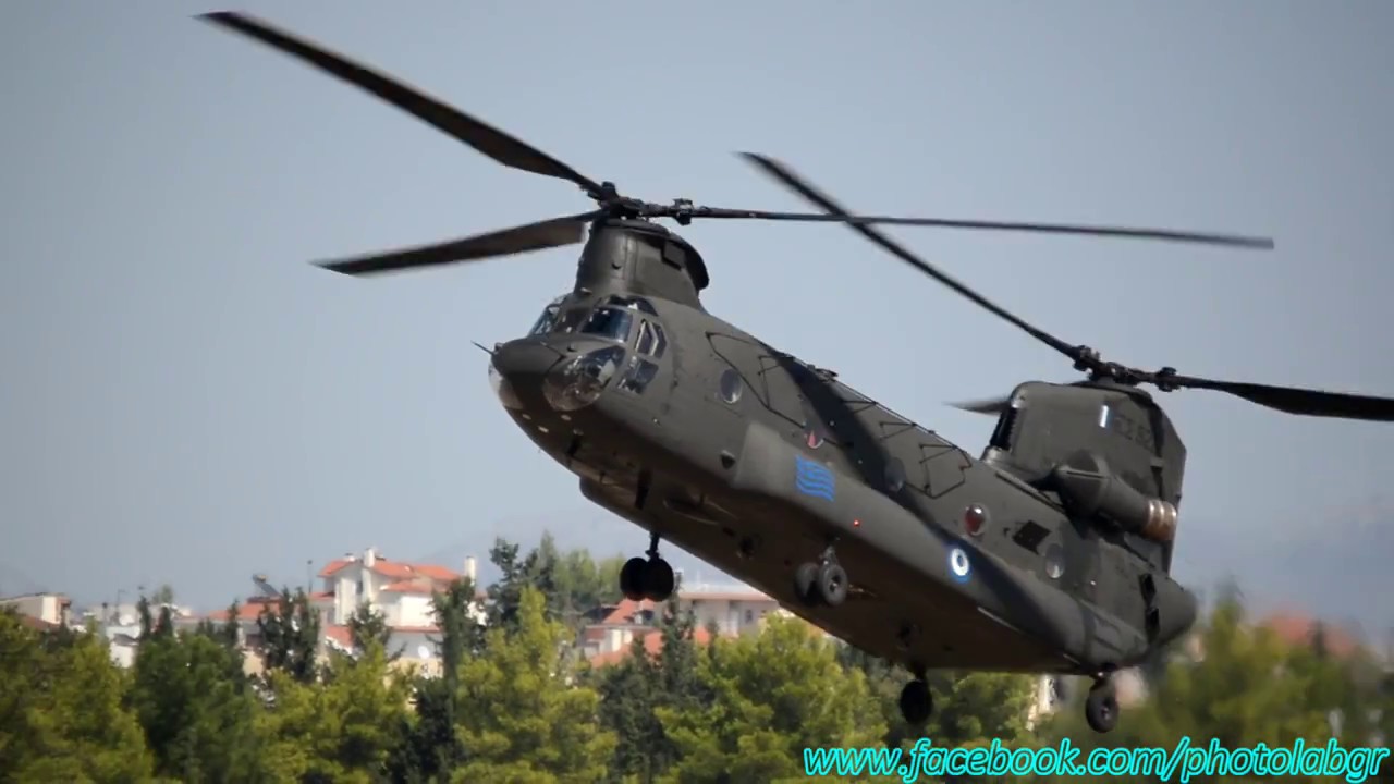 Athens Flying Week 2017: Chinook CH-47D & Huey Αεροπορίας Στρατού