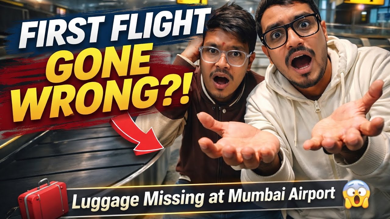 FIRST FLIGHT GONE WRONG?! 😰 | Luggage Missing at Mumbai Airport #firstflight #trending #luggage 