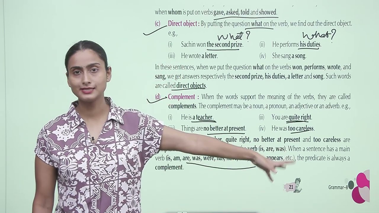 Ch 3 | Jophiel Books | Grammar | Class 8 | Subject And Predicate | For children