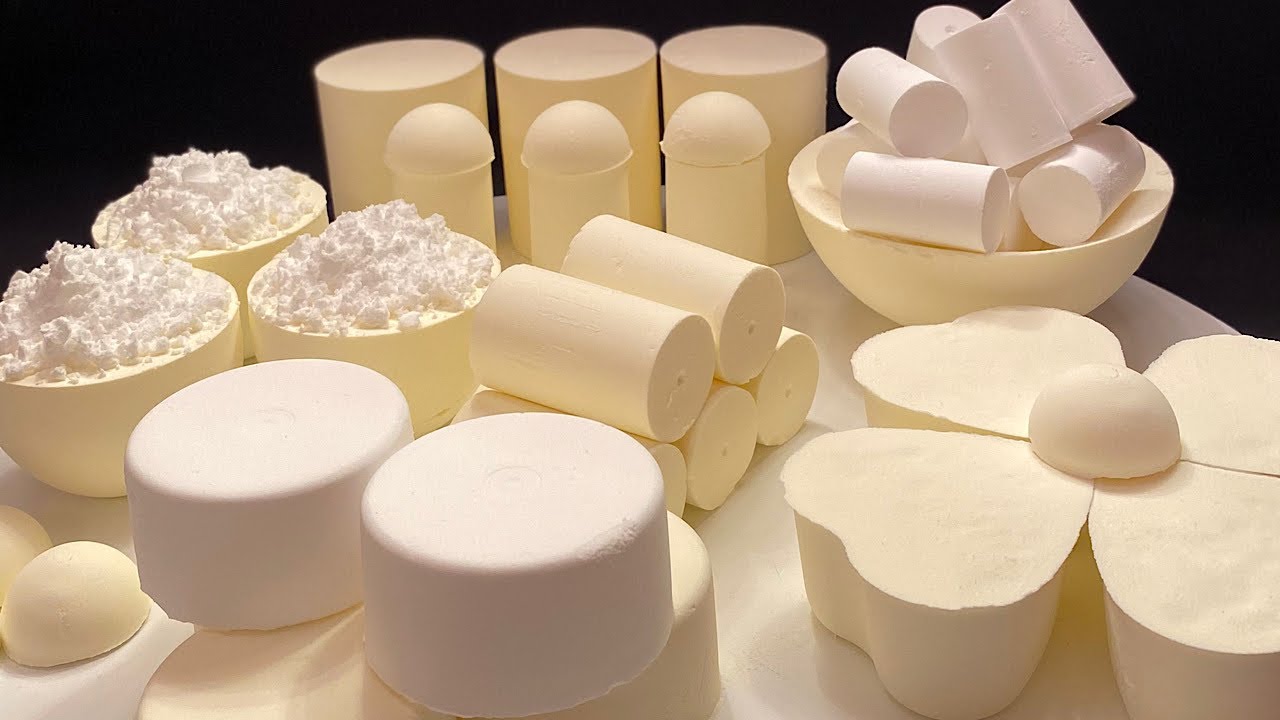 yellow mixed white |  Baking soda asmr satisfaction