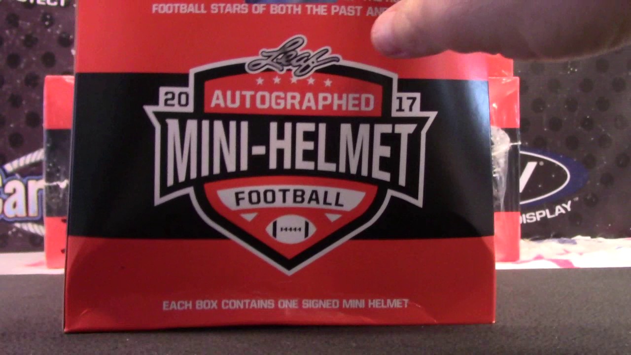 2017 Leaf Mini Helmet Football 4 Box "Random ' Teams GB