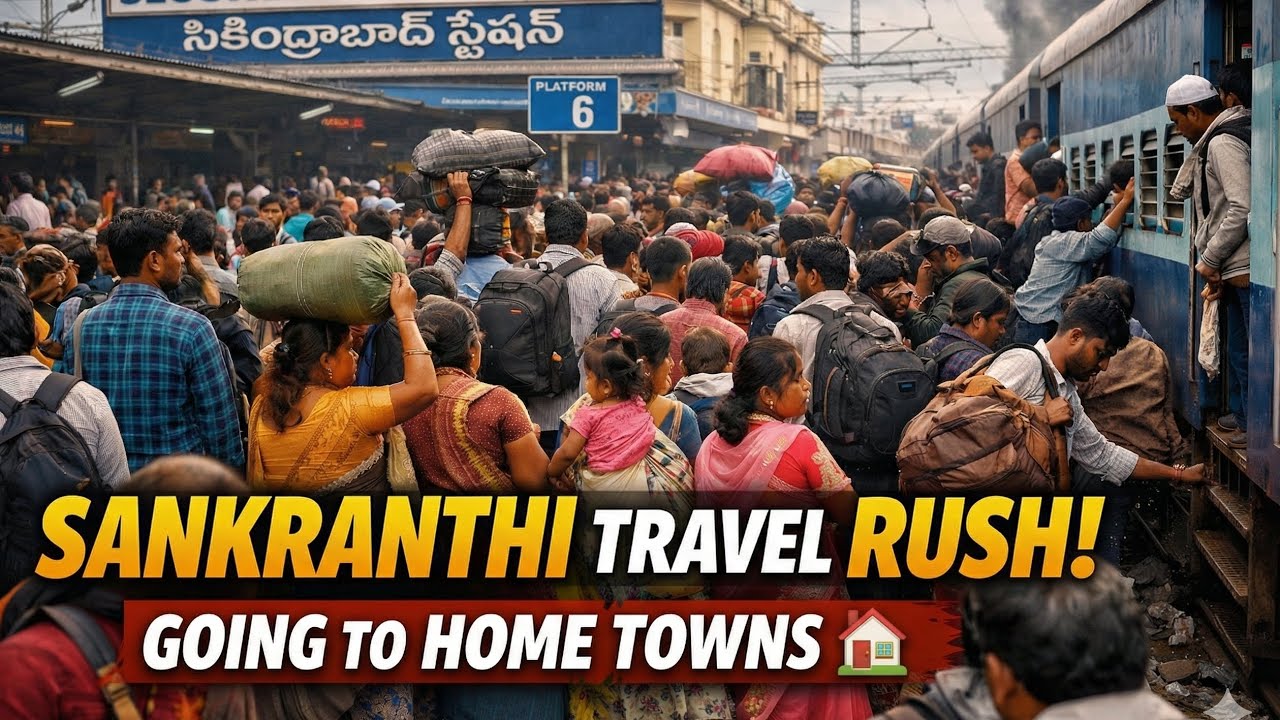 SANKRANTI PEOPLE RUSH IN SECENDRABAD Station 🚆|Hyderabad software Engineer coming back to Hyderabad 