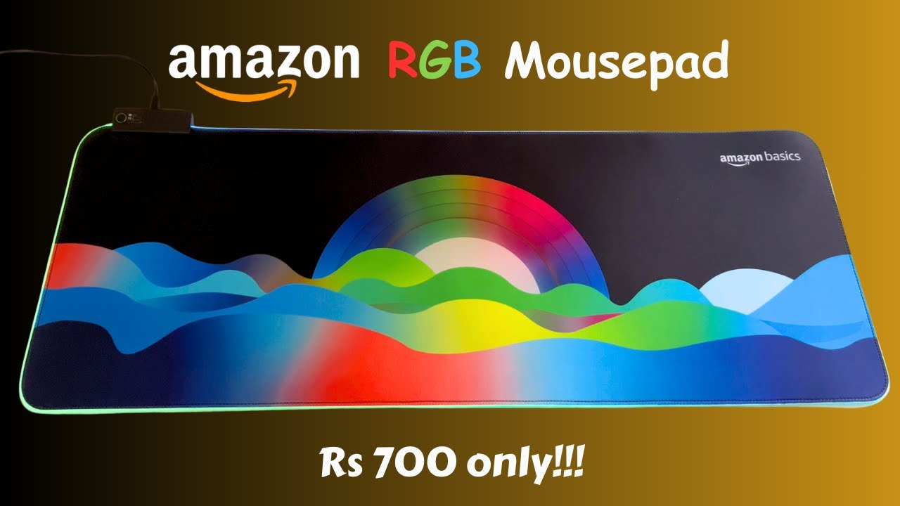 Level Up Your Gaming Setup with Amazon Basics RGB Gaming Mousepad. RGB on budget.
