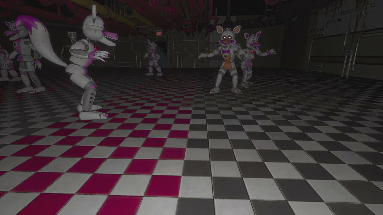 FNAF Help Wanted 1:Dark rooms Funtime Foxy(Lolbit) hard mode