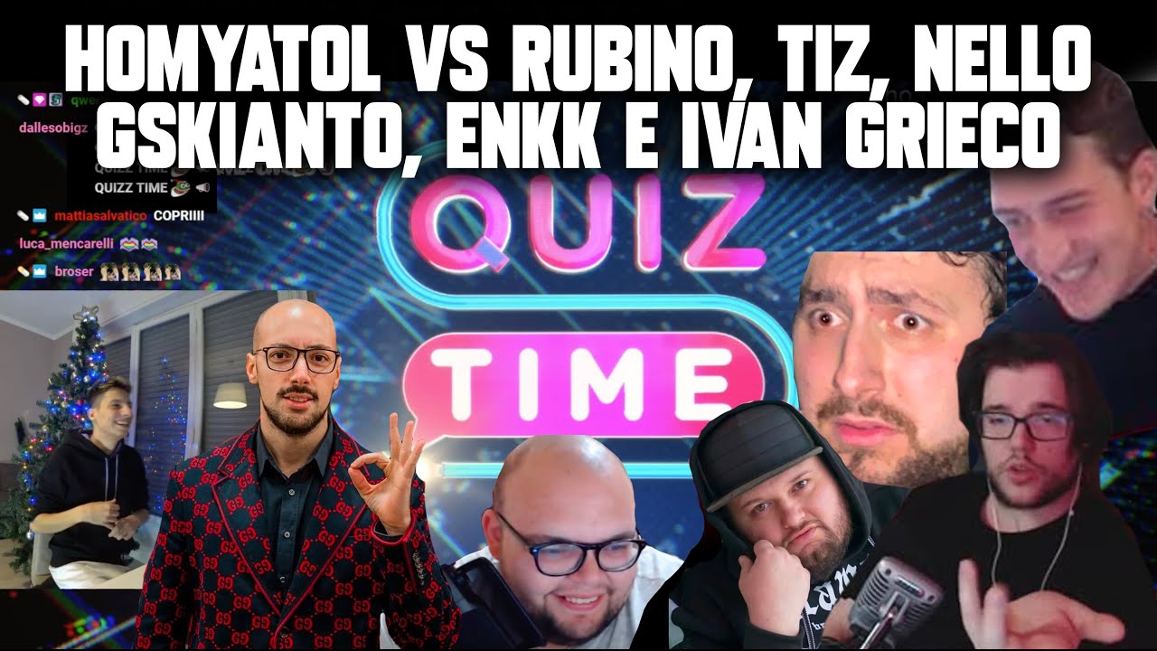 Homyatol gioca a It&rsquo;s Quiz Time con Rubino, Ivan Grieco, Tiz, Enkk, Gskianto e Nello Taver!