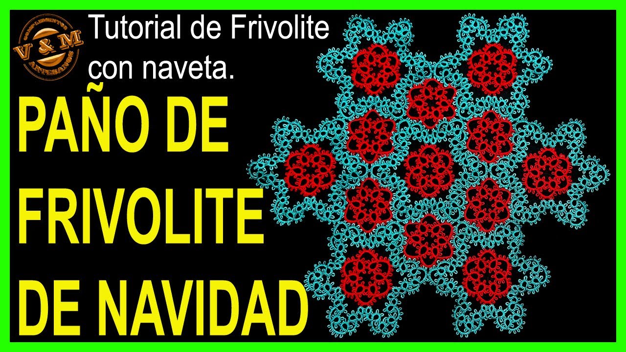 02.FRIVOLITE FACIL - PAÑO DE FRIVOLITE PARA NAVIDAD