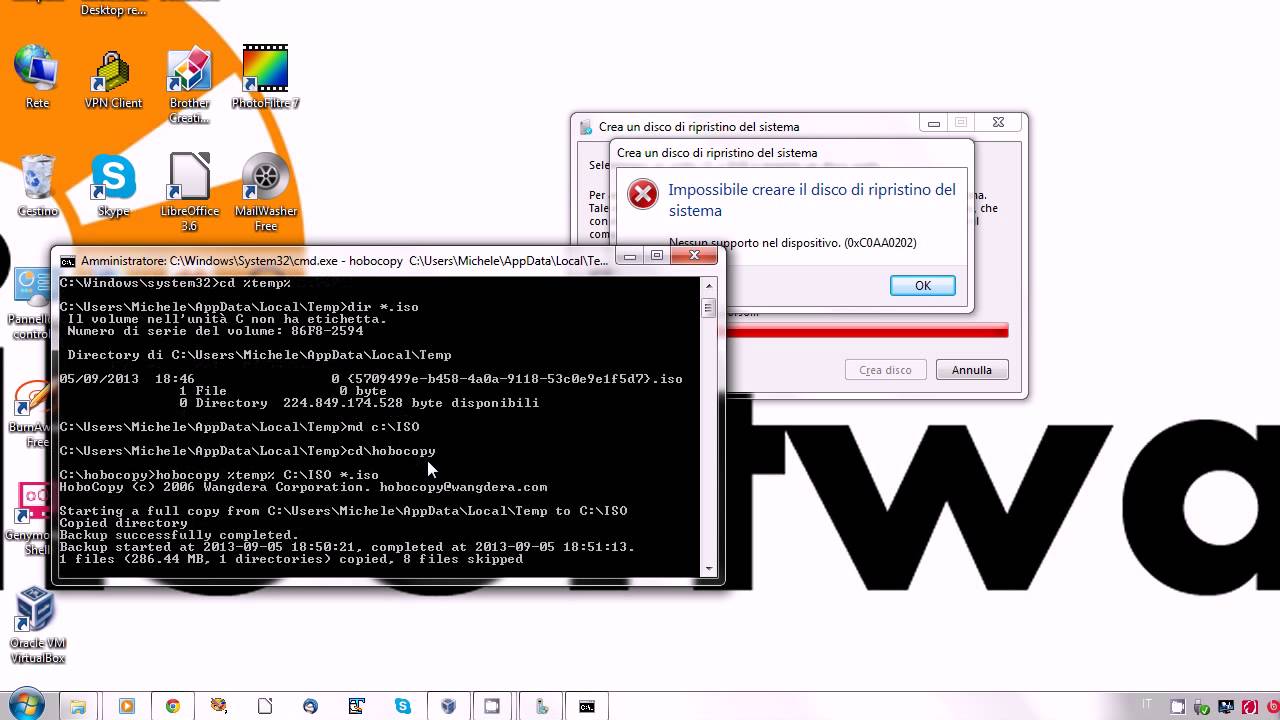 Creare il disco di ripristino di Windows 7 e memorizzarlo in una chiavetta USB
