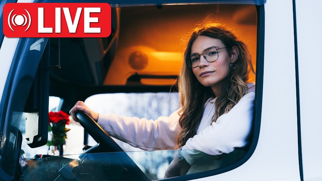 Day of a GIRL trucker - Truck girl routine LIVE