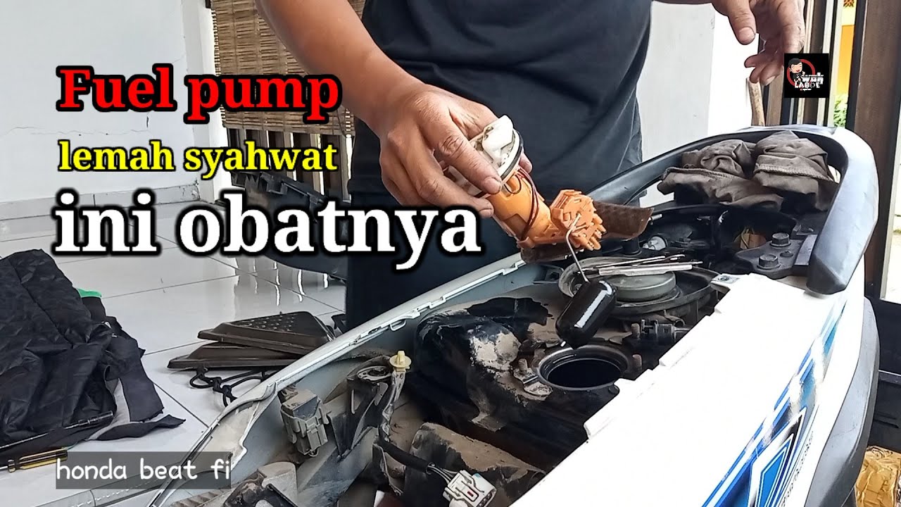 Cara mengatasi fuel pump beat FI lemah || beat FI susah di stater || beat Fi susah langsam
