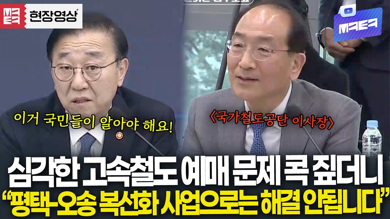 심각한 고속철도 예매 문제 콕 짚더니 
