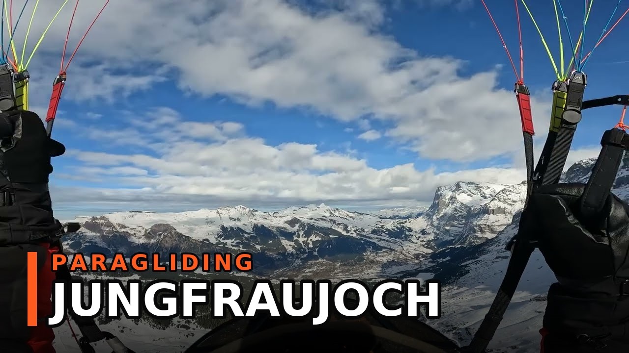 Paragliding from  Jungfraujoch Top of Europe