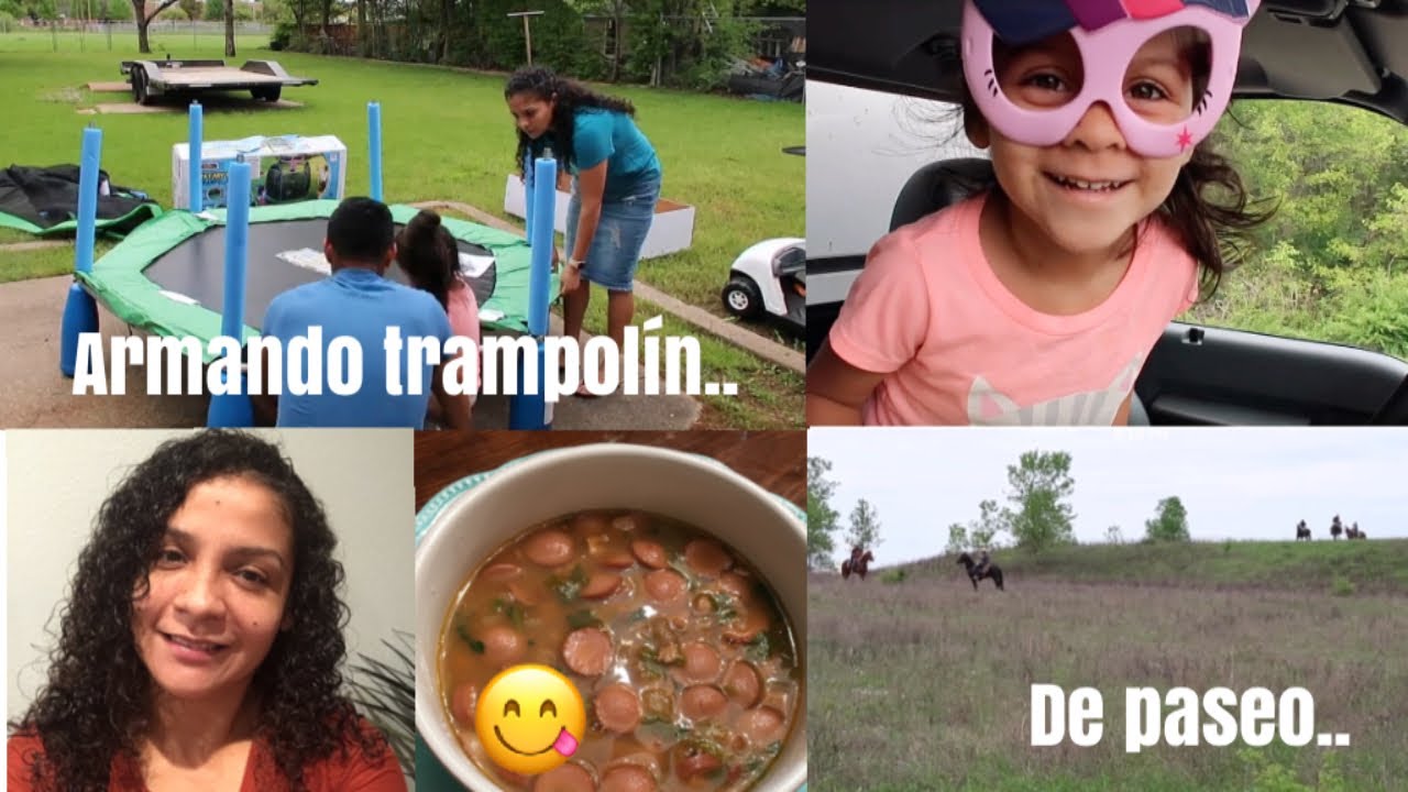 RECETA DE FRIJOLES CHARROS + ARMANDO EL TRAMPOLÍN + RUTINA DE MI PELO ONDULADO 👩🏻‍🦱🚿 + PRODUCTOS