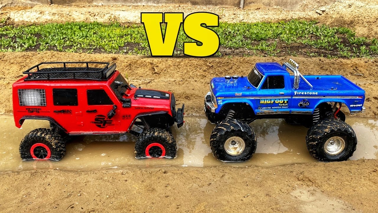 Wltoys 104311 vs Traxxas Bigfoot | Remote Control Car | RC Car In Water