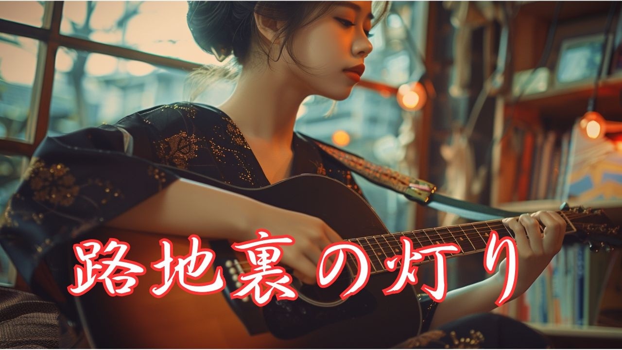 昭和レトロ演歌風｜ギターとピアノの泣きメロ｜路地裏の灯り｜１時間耐久
