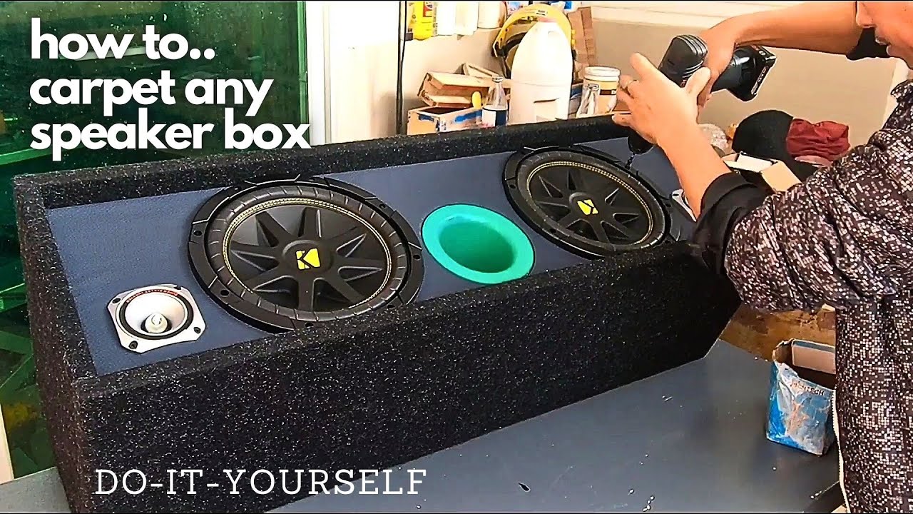 How to WRAP or CARPET any Speaker Box Enclosure with LEATHER and FABRIC accent