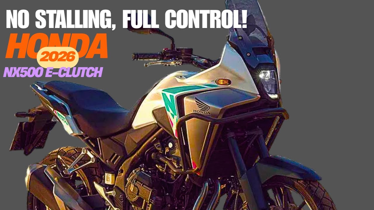 Honda NX500 2026 with E-Clutch – No Stalling, Full Control!