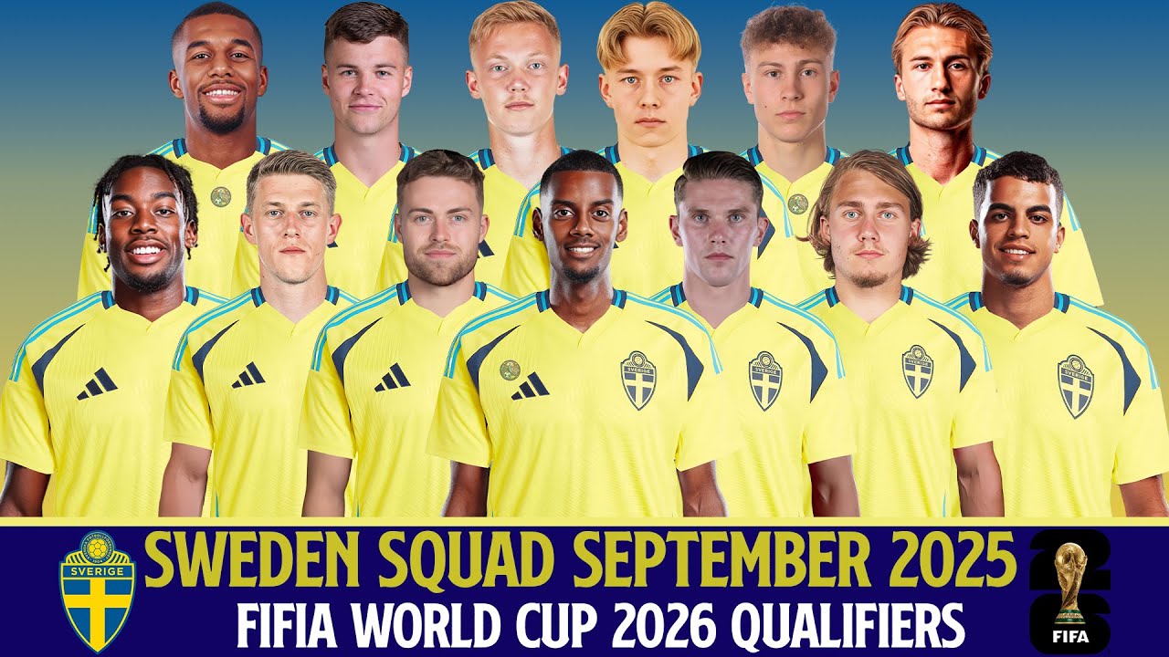 SWEDEN Official Squad September 2025 | FIFIA World Cup 2026 Qualifiers