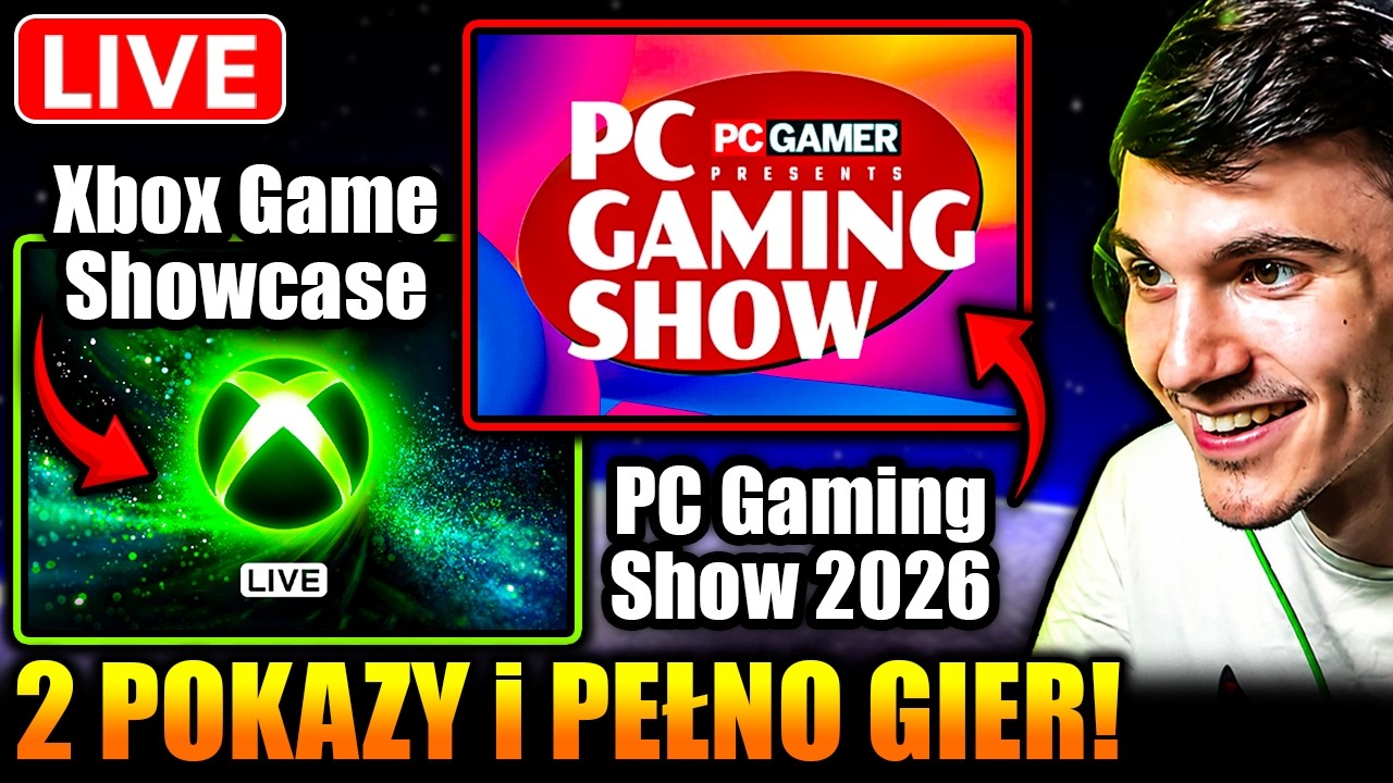 🔴 LIVE - Oglądamy Xbox Game Showcase a potem PC Gaming Show 2026! Zapraszam na Gierki