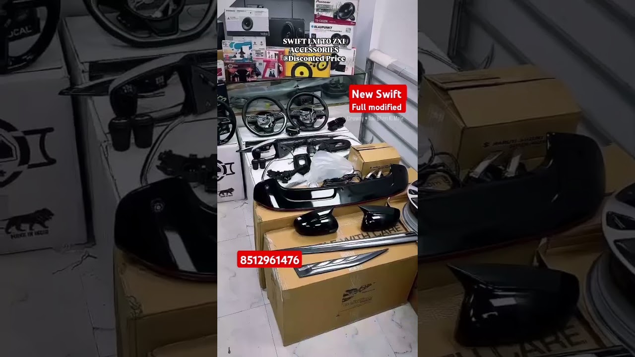 new Swift full modified in all car accessories Karol bagh Delhi 8512861476