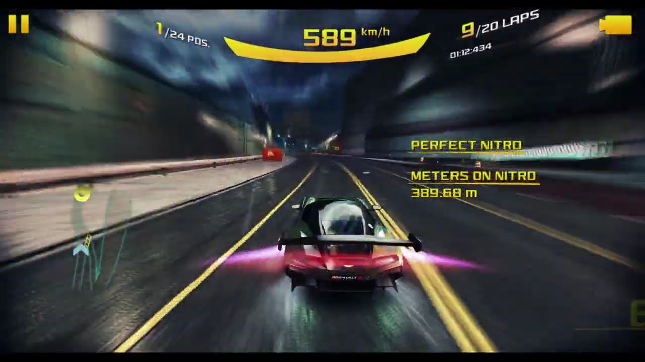 Asphalt 8 Aston Martin Vulcan, Tokyo Reverse, 24 Racers, 20 Laps.