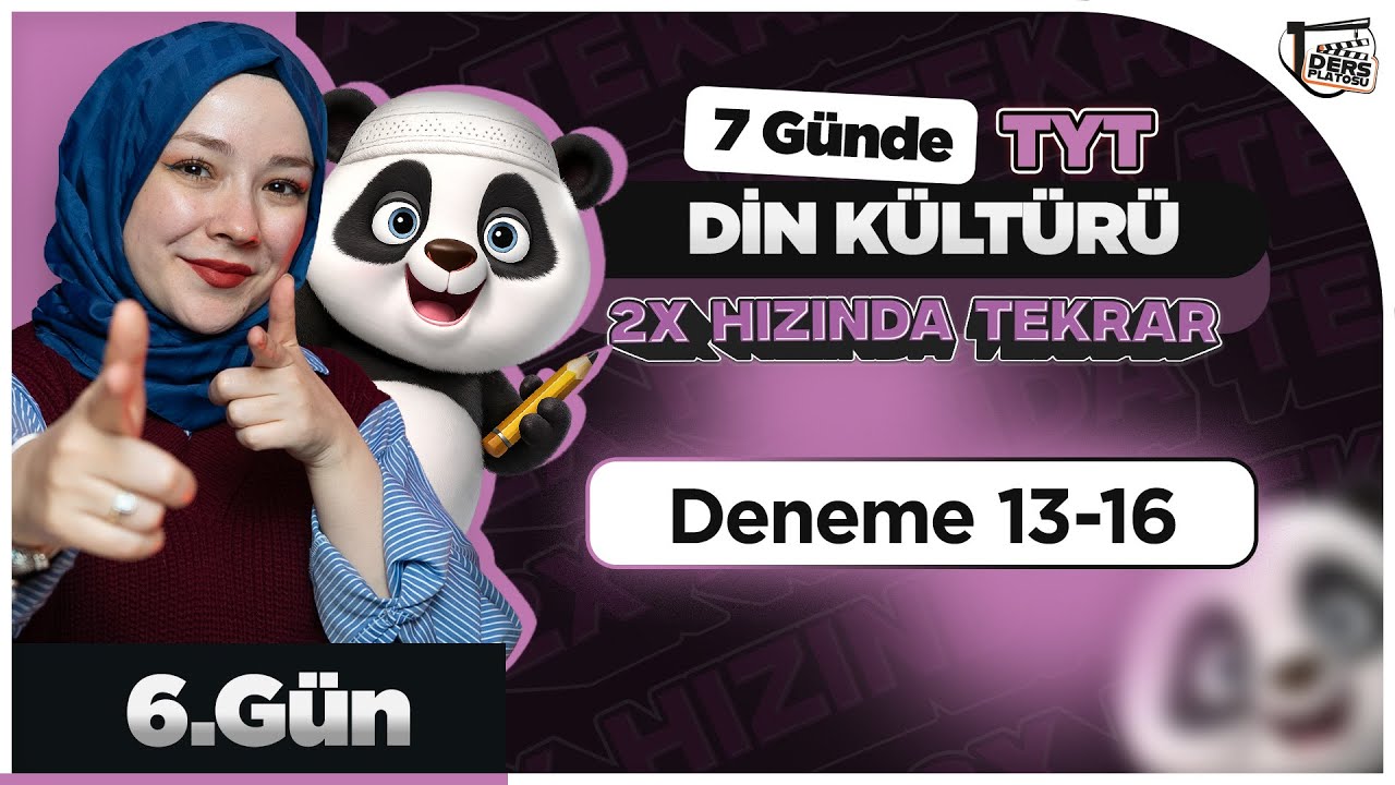   2X HIZINDA KAMP I DENEME SERİSİ I 13-16 Deneme I Din Kültürü ve Ahlak Bilgisi  #yks #msü #tyt 