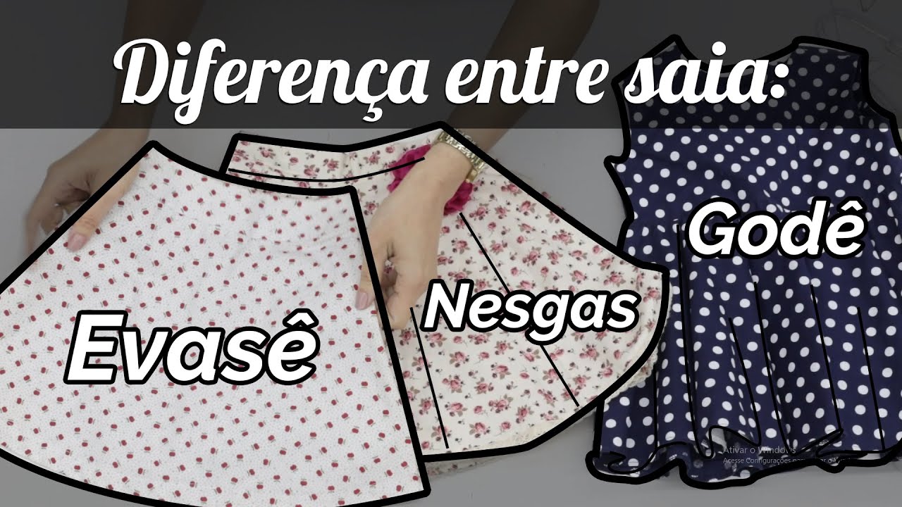 Entenda a diferen&ccedil;a Saias: God&ecirc;, Saia de Nesgas e Saia Evas&ecirc;