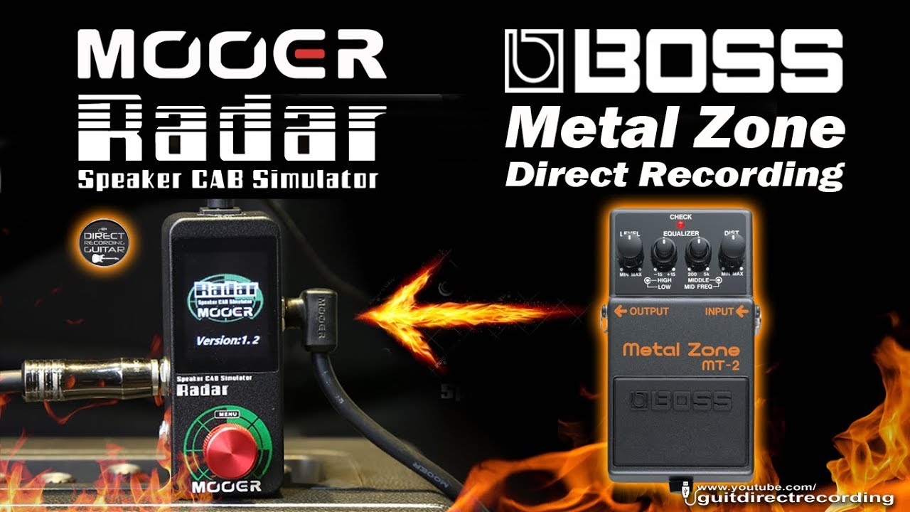 Boss Metal Zone MT-2 + Mooer Radar / Marshall and Rectifier Cabinets