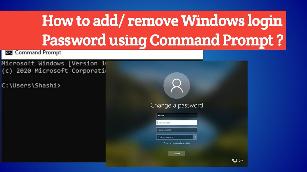 Как добавить или удалить пароль входа в Windows с помощью командной строки?