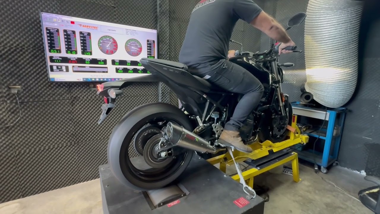 ESCAPAMENTO FULL GSX8S- INOX TESTE NO DINAMÔMETRO