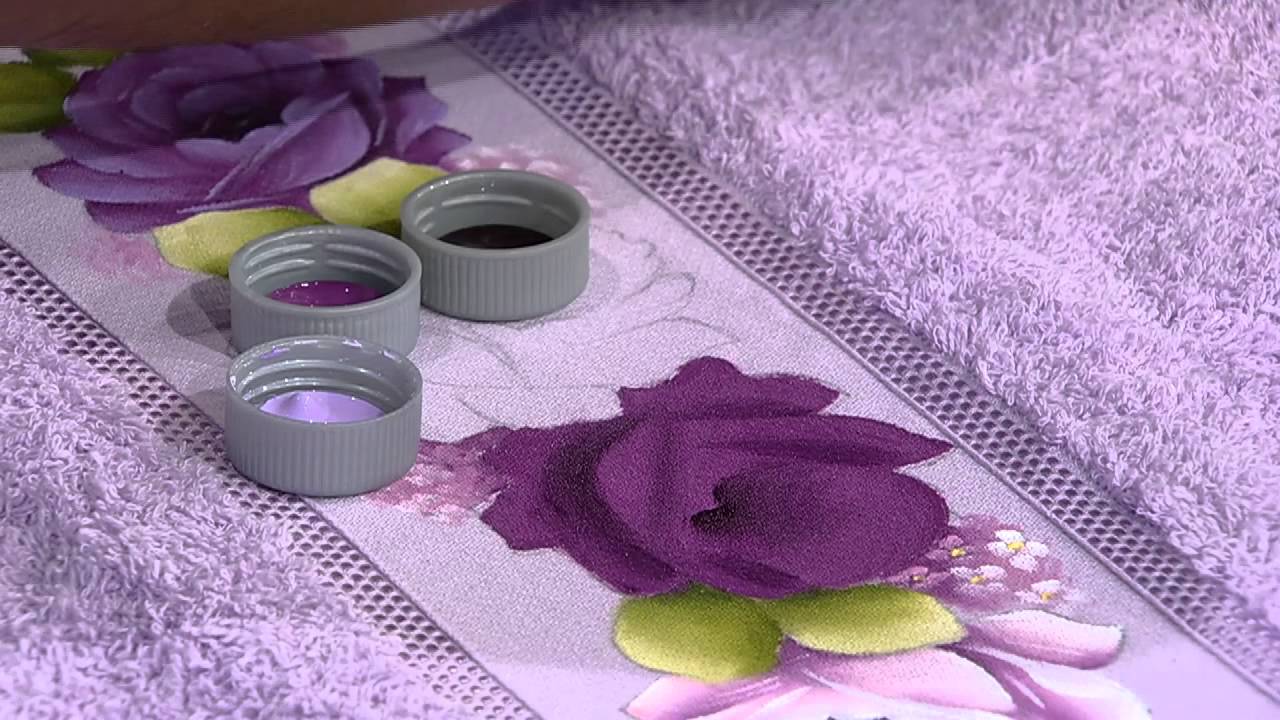 Mulher.com 11/07/2014 - Pintura Rosa Toalha de Rosto por Ana Laura Rodrigues - Parte 1